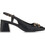 Seven HF2813-13A Γόβες Slingback Δερμάτινες με Χοντρό Χαμηλό Τακούνι Μαύρες S485L3313340