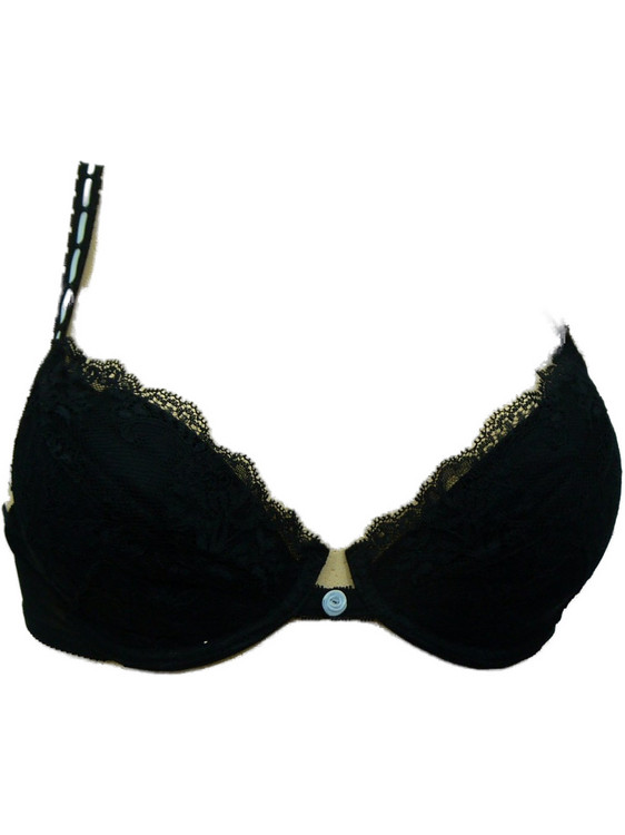 Gossard Σουτιέν Balconette Push Up με Μπανέλα Μαύρο 821B