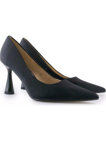 Corina Γόβες Suede με Λεπτό Ψηλό Τακούνι Μαύρες 3190