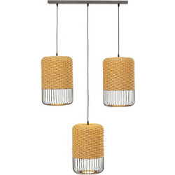 Kare Design Aloha Κρεμαστό Φωτιστικό Οροφής Τρίφωτο Μπεζ 56532
