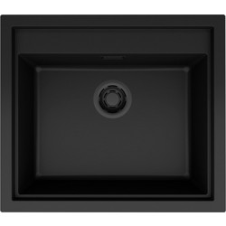 Elleci Sintesi 105 K86 Black Ένθετος Νεροχύτης Γρανίτη 57x50cm