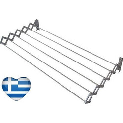 Viovas Α200 Πτυσσόμενη Βιδωτή Απλώστρα Ρούχων Τοίχου Αλουμινίου 90x43x12cm