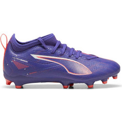 Puma Ultra 5 Match FG/AG 108096-01 Παιδικά Ποδοσφαιρικά Παπούτσια με Τάπες και Καλτσάκι Μωβ