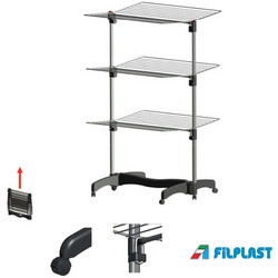 Filplast Telescopic 40 Plus 6.4kg Πτυσσόμενη Κάθετη Απλώστρα Ρούχων Δαπέδου Αλουμινίου 79x73x137cm με Μήκος Απλώματος 40m