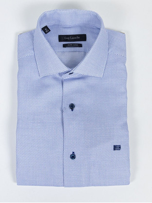 Guy Laroche Ανδρικό Πουκάμισο Μακρυμάνικο Slim Fit Γαλάζιο 229/SL