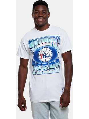 Mitchell & Ness Philadelphia 76ears Stateside Ανδρικό Αθλητικό T-Shirt Λευκό TP7524-P76WHIT