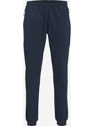 Jack & Jones Ανδρικό Παντελόνι Φόρμας με Λάστιχο Navy Μπλε 12253727