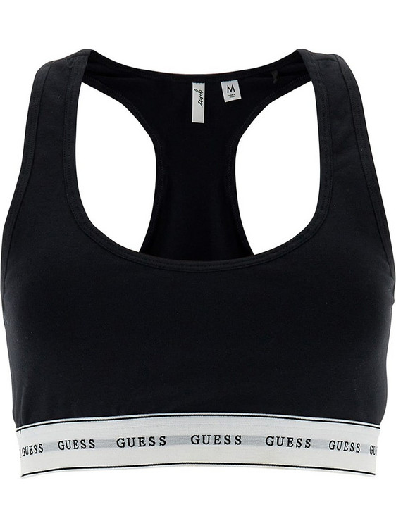 Guess Carrie Μπουστάκι χωρίς Μπανέλα Μαύρο O97C01KBBU1-JBLK