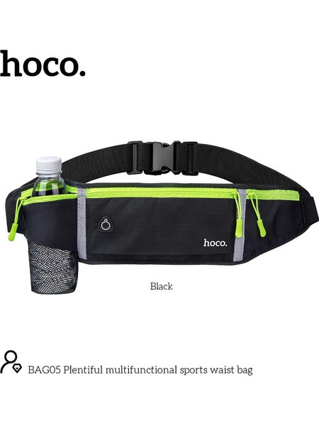 Hoco Τσαντάκι Μέσης για Τρέξιμο Μαύρο HOC-BAG05-BK