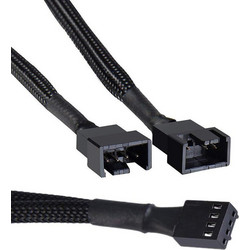 Powertech CAB-W048 Καλώδιο Τροφοδοσίας 4-Pin PWM to 2 x 4-Pin PWM 0.15m Black