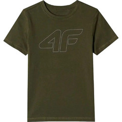 4F Παιδικό T-Shirt Κοντομάνικο Χακί 4FJWMM00TTSHM1627-43S