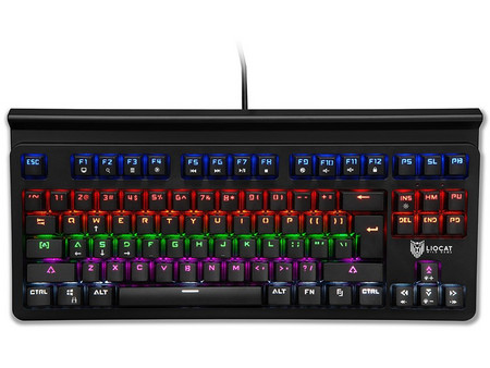 Liocat KX365CM Μηχανικό Gaming Πληκτρολόγιο TenKeyLess με Outemu Blue Διακόπτες RGB Black