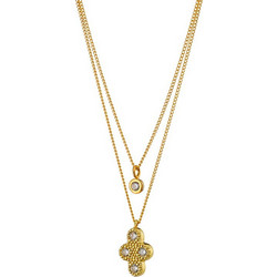 Oxette Γυναικείο Κολιέ Διπλό Επιχρυσωμένο 01X15-00471