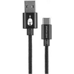 Spartan Braided USB-A to USB-C 2m Black 5207011009595