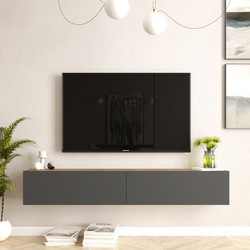 ArteLibre Έπιπλο Τηλεόρασης Ξύλινο Ανθρακί Μ180xΠ31.6xΥ29.6cm Kent 15350032