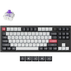 Keychron Q3 HE QMK Ασύρματο Μηχανικό Gaming Πληκτρολόγιο TenKeyLess με Gateron Double-Rail Magnetic Nebula Διακόπτες RGB Black