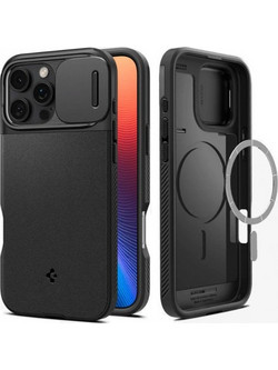 Spigen Optik Armor MagFit Back Cover Black (iPhone 16 Pro Max)
