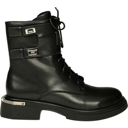 Versace 19V69 Γυναικεία Αρβυλάκια Δερμάτινα Μαύρα με Χοντρό Ψηλό Τακούνι AMC662-H485VB