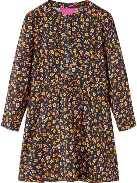 VidaXL Παιδικό Φόρεμα Floral Navy Μπλε 13949