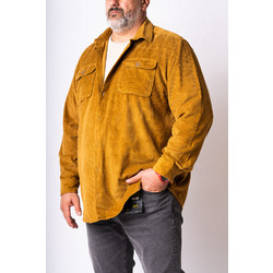 Jack & Jones Ανδρικό Πουκάμισο Κοτλέ Μακρυμάνικο Κανονική Γραμμή Κίτρινο 12219040