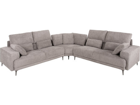 HomeMarkt Symmet Γωνιακός Καναπές Γκρι 314x314x102cm HM3269.01