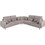 HomeMarkt Symmet Γωνιακός Καναπές Γκρι 314x314x102cm HM3269.01