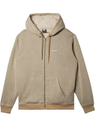 Quiksilver Sherpa Ανδρική Ζακέτα Φούτερ με Κουκούλα και Φερμουάρ Μπεζ AQYFT03391-TKAH