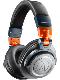 Audio Technica ATH-M50xBT2 Ενσύρματα & Ασύρματα Bluetooth Ακουστικά Over Ear Ασημί Πορτοκαλί