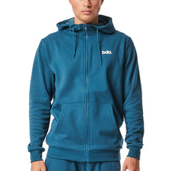 Body Action Ανδρική Ζακέτα Fleece με Κουκούλα και Φερμουάρ Πετρόλ 073419