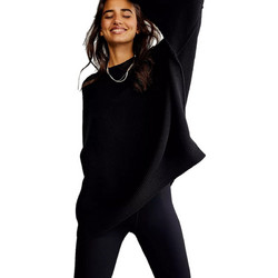 Free People Γυναικεία Πλεκτή Μπλούζα Μαύρη OB991232