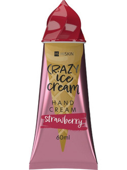 HISKIN Crazy Ice Cream Strawberry Ενυδατική Κρέμα Χεριών 60ml