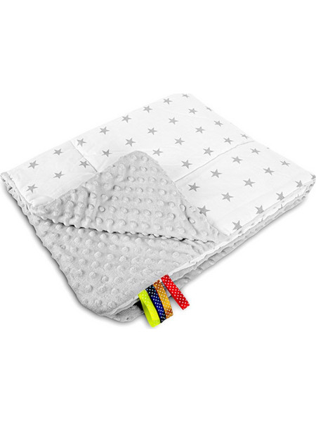 Maboo Grey Stars Κουβέρτα Αγκαλιάς Βελουτέ 75x100 Γκρι