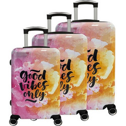 AriaTrade Good Vibes 64660 Σετ Βαλίτσες 3τμχ Ροζ