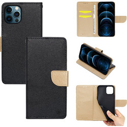 Sonique Trend Wallet Black / Gold (iPhone 12 Pro Max)