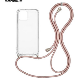 Sonique Armor Clear Back Cover Transparent / Rose Gold Satin (iPhone 15)