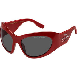Marc Jacobs MARC773S C9AIR Γυναικεία Γυαλιά Ηλίου Oversized Κοκάλινα Κόκκινο με Μαύρο Φακό