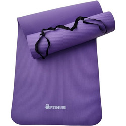 Optimum Στρώμα Γυμναστικής Yoga / Pilates Μωβ με Ιμάντα Μεταφοράς 183x61x1.5cm