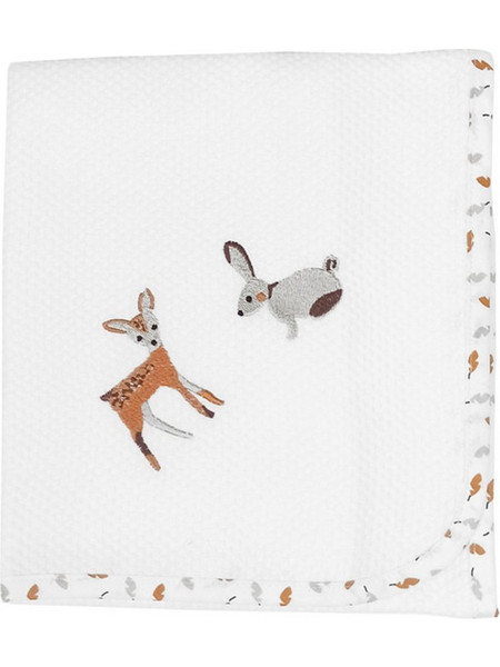 Baby Star Forest Friends Πάνα Αγκαλιάς Λευκή 80x80cm 6048