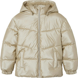 Name It Παιδικό Μπουφάν Χειμωνιάτικο Puffer Μπεζ 13235484