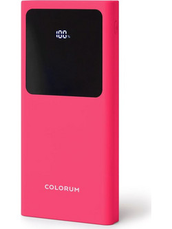 Colorum CPB10-09 Power Bank 10000mAh 22.5W με 2 Θύρες USB-A & Θύρα USB-C Fuchsia