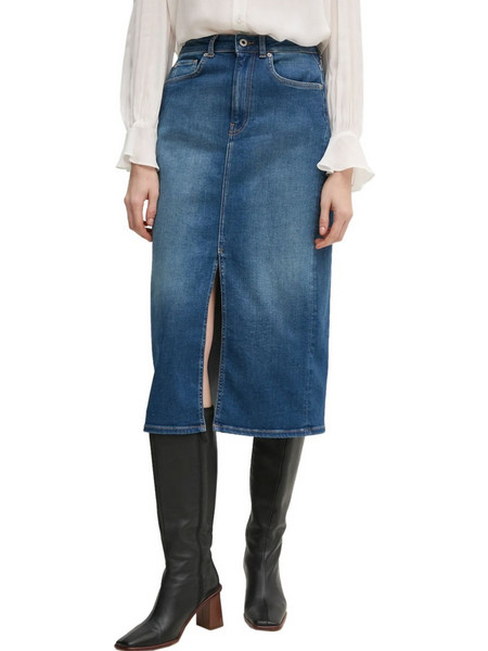 Pepe Jeans Μίντι Φούστα Τζιν Ψηλόμεση Pencil Μπλε PL901186IA0-000