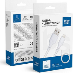 Blue Star USB-A to Lightning Cable 1m White DC-001AL24