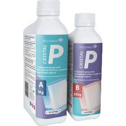 Reschimica Crystal P Ρητίνη Υγρού Γυαλιού 2 Συστατικών 1.25kg