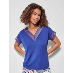 Gisela Γυναικεία Μπλούζα Πιτζάμας Καλοκαιρινή Royal Blue 2-20144