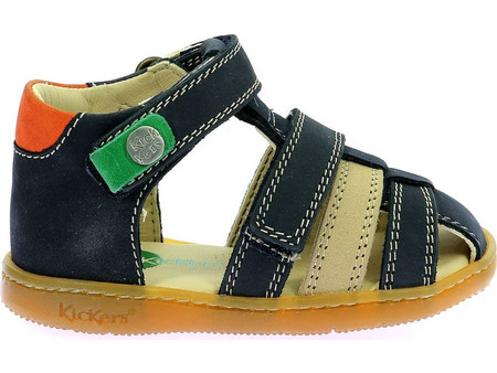 Kickers Παιδικά Παπουτσοπέδιλα για Αγόρι Ανατομικά Navy Μπλε Κόκκινα 1217840-10-0-103