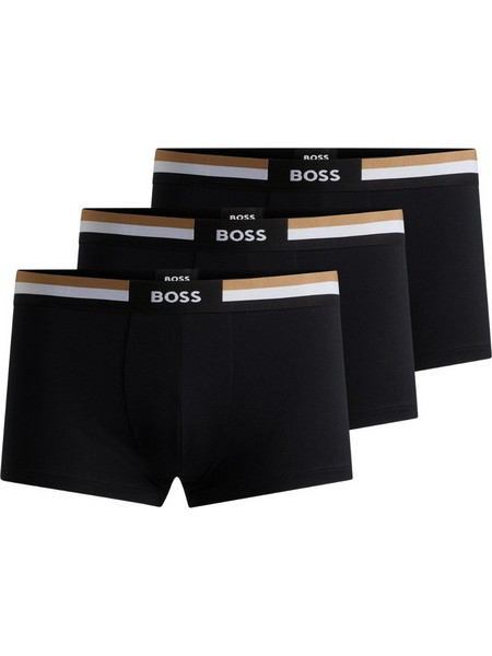 Hugo Boss Ανδρικά Μποξεράκια Σετ 3Pack Μαύρα 50516542-001