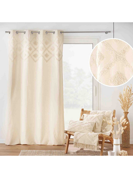 Douceur d'interieur Κουρτίνα Παραθύρου με Τρουκς 140x240 Inca 1612567 Μπεζ