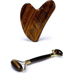 Tiger Eye Σετ Derma Roller με Πέτρα SY5009