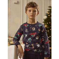 Dpam Cool Christmas Παιδικό Φούτερ Navy Μπλε 24H3PGT1SWE