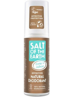 Salt of the Earth Ginger & Jasmine Φυσικό Αποσμητικό Spray Χωρίς Αλουμίνιο 100ml